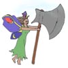 Pixie with axe!