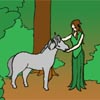 Unicorn and lade Morgane Le Fay