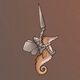 Pixie knight with seahorse